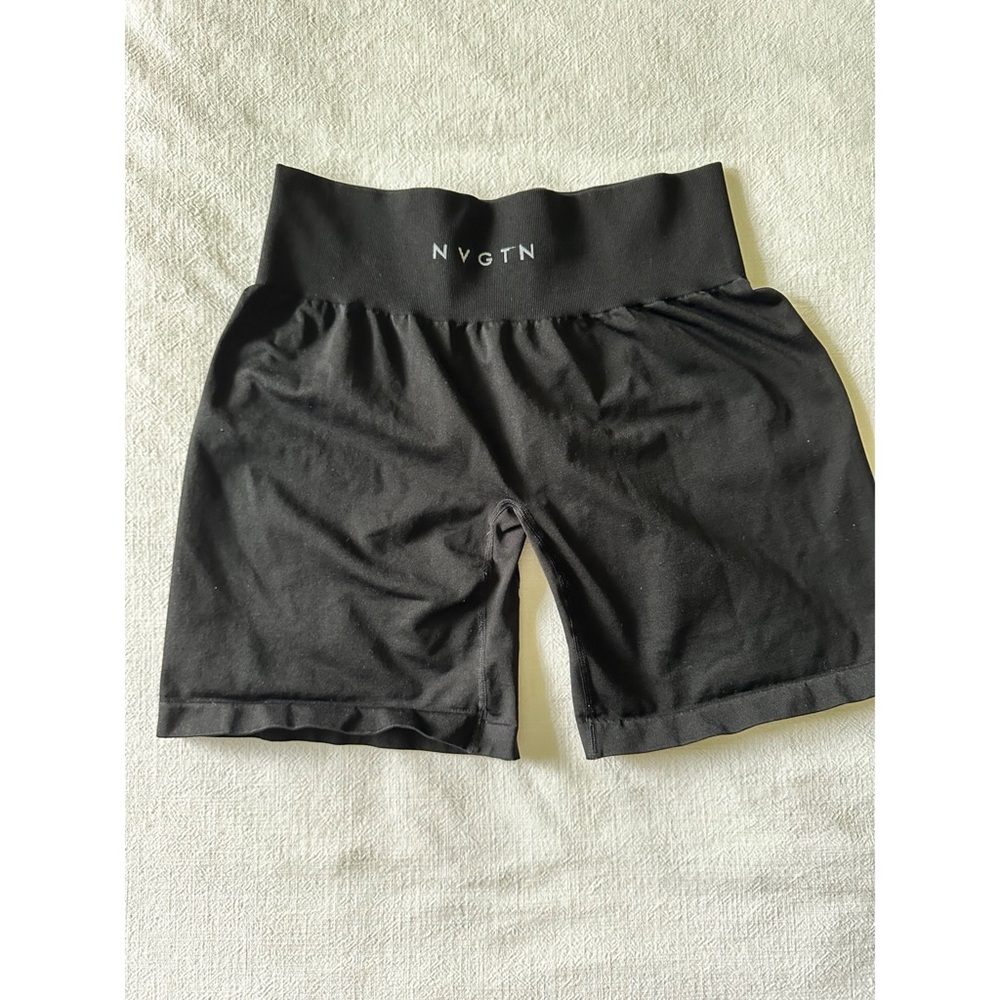 NVGTN Black Solid Pro Shorts